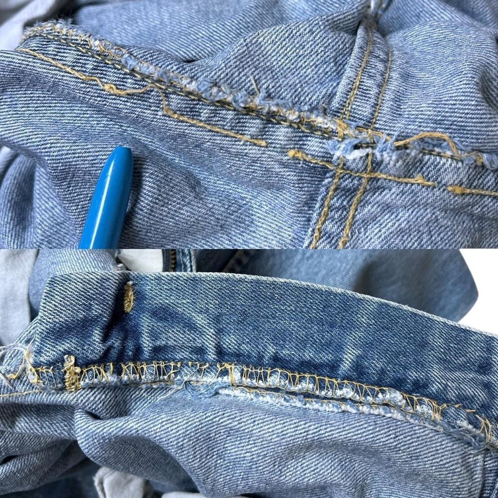 70s vintage Lee Riders bootcut jeans faded distressed Lightning zipper boho. - Picture 7 of 7